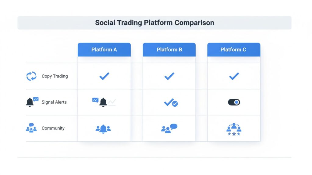 Forex social networks and copy trading platforms comparison showing TradingView and ZuluTrade