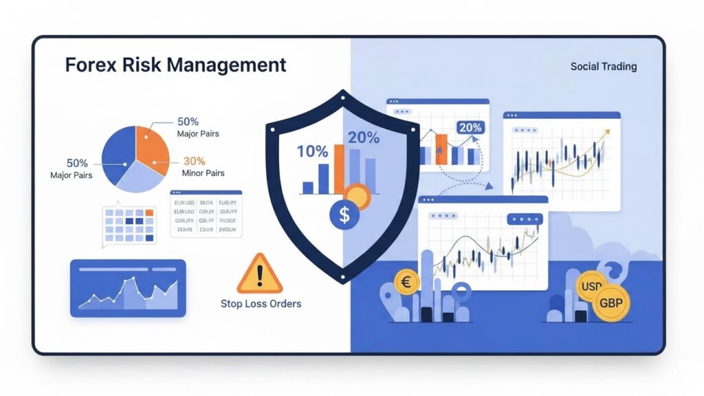 Risk management strategies for forex social networks and copy trading
