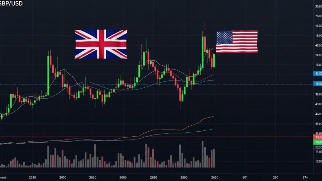 Gráfico de trading GBP/USD en forex