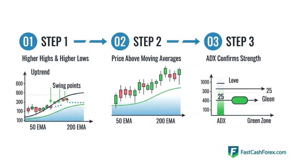 Trend Following Strategies: Complete Guide 2 trend following strategies: Three step process for identifying valid forex trends using price action and indicators