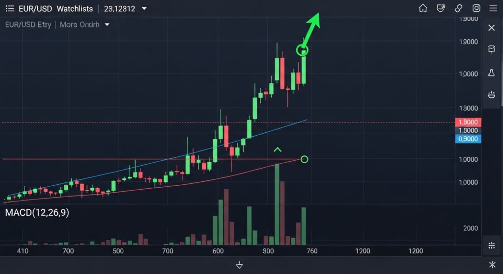 MACD indicator crossover strategy