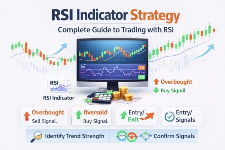 RSI indicator for forex trading. Learn overbought/oversold signals, divergence strategies, optimal settings, and how to trade with RSI momentum.