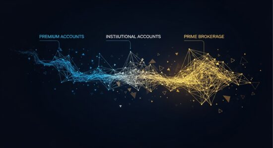 الحسابات المؤسسية في الفوركس: الدليل الشامل للمتداولين المحترفين تصور لبنية حسابات الفوركس المؤسسية يوضح التدرج من مستوى الوساطة المميزة إلى المؤسسية وصولاً إلى مستوى الوساطة الرئيسية