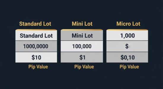 مقارنة أحجام اللوت في الفوركس: اللوت القياسي والميني والمايكرو مع قيم البيب