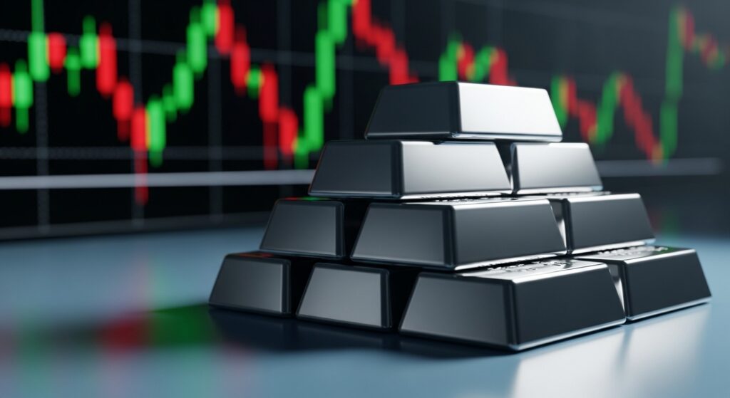 Silver bars representing XAG/USD silver trading in the forex market