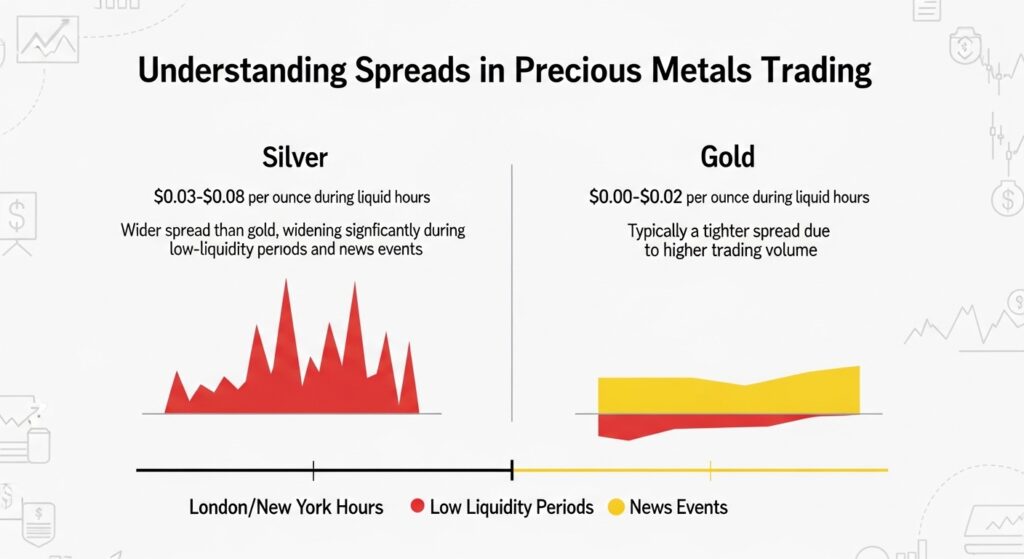 Infografik zur Darstellung der Kursdifferenz zwischen Silber und Gold
