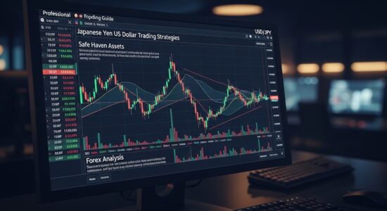 USD/JPY Handel: Handelsleitfaden — US-Dollar Japanischer Yen Candlestick-Chart mit Safe-Haven-Analyse