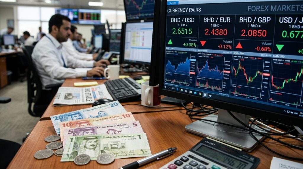 تداول العملات الأجنبية في البحرين والدينار البحريني 