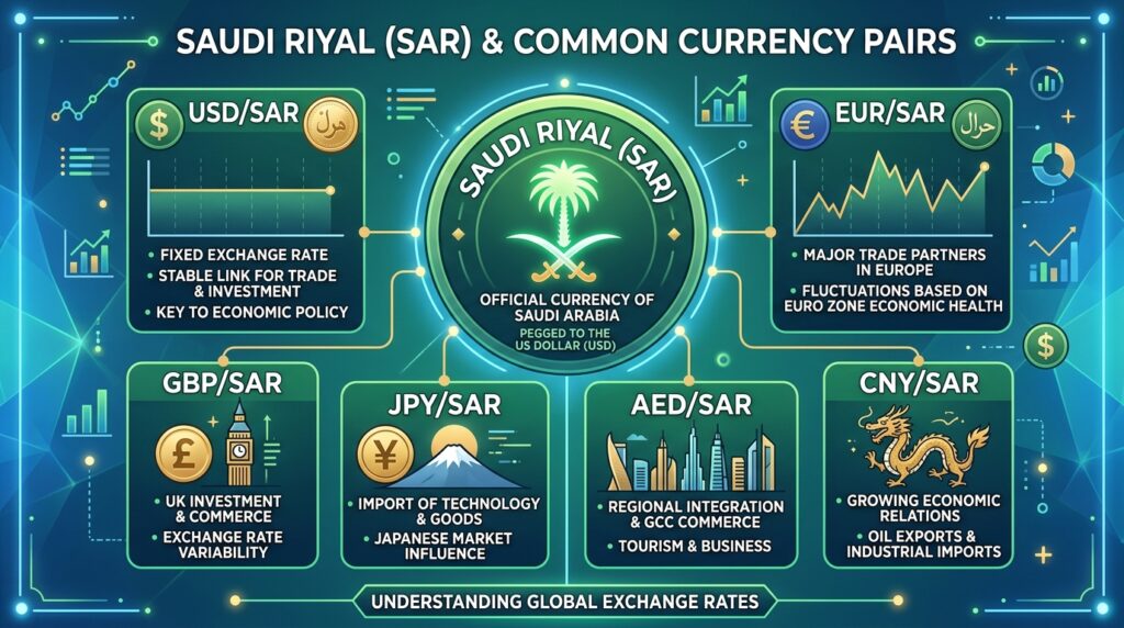           تداول العملات الأجنبية في المملكة العربية السعودية -الريال السعودي وأزواج العملات